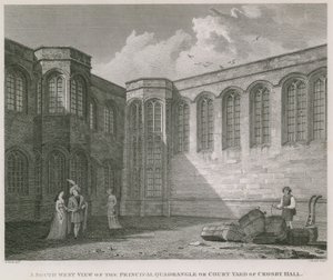Südwestansicht des Hauptquadrats oder Innenhofs von Crosby Hall