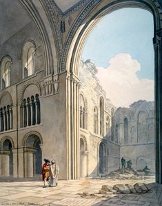 Chor der Kirche St. Bartholomew-the-Great während der Reparaturen, Smithfield, City of London von Frederick Nash
