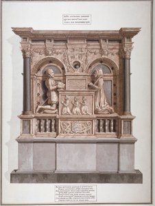 Denkmal für Richard Allington in der Rolls Chapel, Chancery Lane, City of London, 1800 von Frederick Nash
