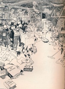 Der Eigentumsraum eines cleveren Karikaturisten, ca. 1890 von Frederick Richardson