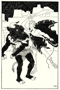 Es folgte der schrecklichste Kampf zwischen Theseus und dem Minotaurus, der je stattfand von Frederick Richardson