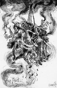 Hog Frog, Illustration zur Geschichte von Edgar Allan Poe, ca. 1884