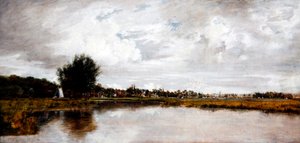 Der Fluss Yare bei Thorpe, nahe Norwich, ca. 1820-21 von Frederick Waters Watts