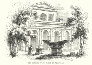 Die Kirche St. Maria in Navicella (Gravur) von Frederick William Fairholt