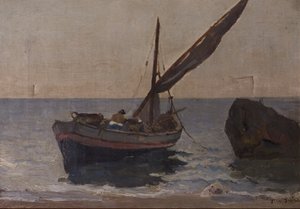 Boote am Ufer von Frederick William Jackson