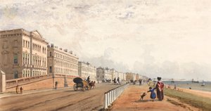 Brighton: die Front und die Kettenbrücke in der Ferne