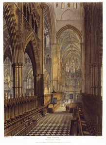 Der Chor, Platte 7 aus Westminster Abbey, graviert von J. Bluck (fl.1791-1831) veröffentlicht von Rudolph Ackermann (1764-1834) 1811