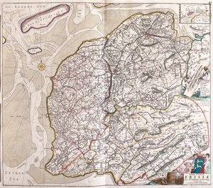 Karte von Friesland (Deutschland) (Radierung) von Frederick de Wit