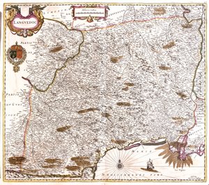 Karte von Languedoc (Frankreich)