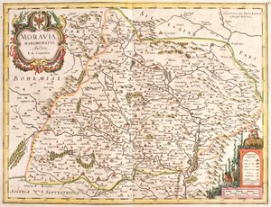 Karte von Mähren (Tschechische Republik)