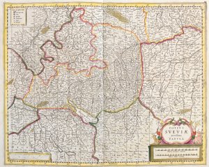Karte von Schwaben (Deutschland)
