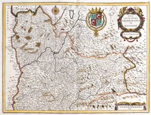 Karte des Dauphiné (Frankreich)