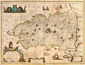 Karte des Herzogtums Bretagne (Frankreich)