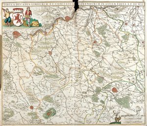 Karte des Herzogtums Limburg (Belgien) von Frederick de Wit