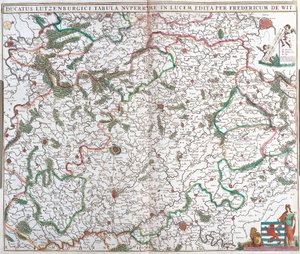 Karte des Herzogtums Luxemburg von Frederick de Wit