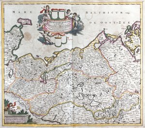 Karte des Herzogtums Mecklenburg-Schwerin (Deutschland)