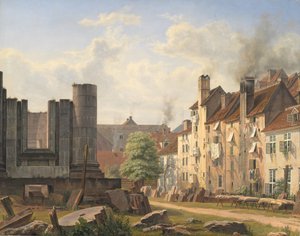 Blick auf den Marmorsquare mit den Ruinen der unvollendeten Frederikskirche von Frederik Hansen Sodring