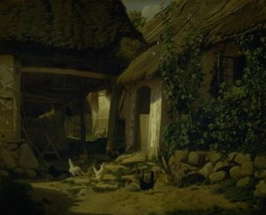 Das Innere eines Bauernhofs von Frederik Vermehren