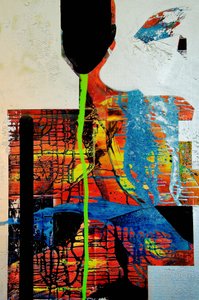 Lebhafte Abstrakte Figur von Fredrik Olsen