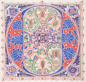 Illuminierte Initiale O, 1830-62 von Freeman Gage Delamotte