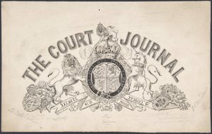 Titelseitengestaltung für The Court Journal, 1830-62 von Freeman Gage Delamotte