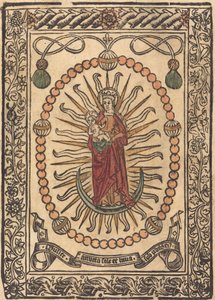 Die Madonna und das Kind im Rosenkranz von French 15th Century