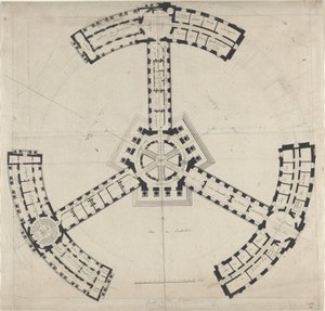 Grundriss für eine Akademie der Schönen Künste von French 18th Century