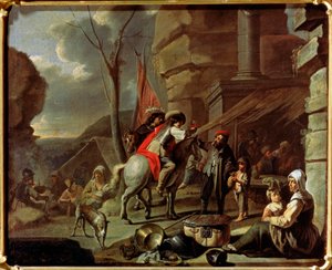 Reiter in einer Taverne, zweite Hälfte des 17. Jahrhunderts von French Master
