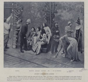 Schauspieler und Schauspielerinnen am Theatre des Varietes, Paris von French Photographer