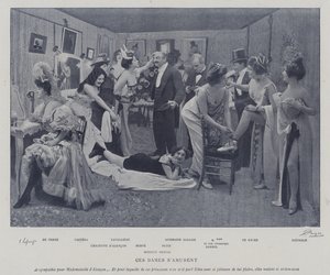 Schauspielerinnen amüsieren sich in den Umkleideräumen des Theatre des Varietes, Paris von French Photographer