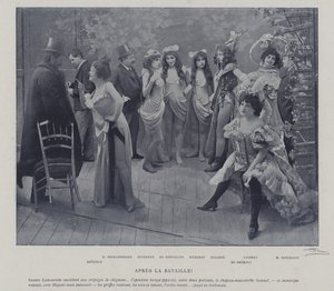 Schauspielerinnen im Théâtre des Variétés, Paris, nach einer Aufführung von French Photographer