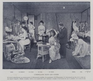 Schauspielerinnen in den Umkleideräumen des Théâtre des Variétés, Paris von French Photographer