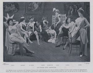 Schauspielerinnen im Grünen Zimmer des Théâtre des Variétés, Paris von French Photographer