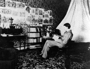 Aubrey Beardsley im Cosmopolitan Hotel, Menton, Frankreich, 1898
