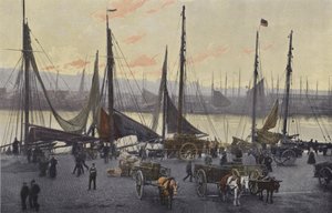 Boulogne-sur-Mer, Vorbereitungen zum Heringsfang von French Photographer