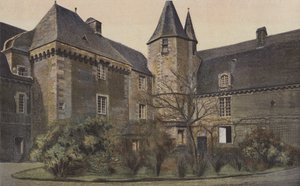 Carrouge, Schloss, Fassade zum Hof von French Photographer