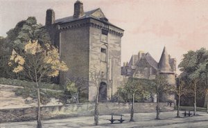 Chateaubriant, Quadratischer Donjon der alten Burg und Turm der neuen Burg von French Photographer