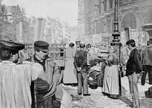 Ecke des Marktes nahe der Kirche Saint Eustache, Les Halles, Paris, 1896