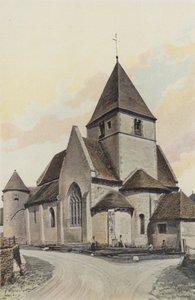 Druyes, Kirche, Gesamtansicht SE