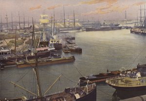 Dunkerque, Blick auf den Hafen von French Photographer