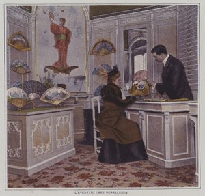 Fächer bei Duvelleroy, Paris (Farbfoto) von French Photographer