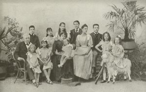 Ferdinand de Lesseps mit seiner Frau und seinen Kindern von French Photographer