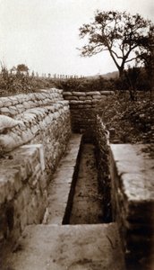 Erster Weltkrieg (1914-1918): Ansicht eines Schützengrabens Modells "Lemberg-Graben", Hautebraye (Oise)