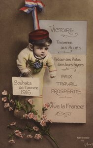 Französische Neujahrskarte, 1916 von French Photographer