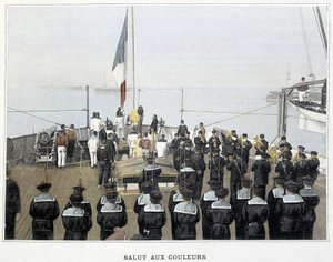 Französische Marine, Ende des 19. Jahrhunderts: Salut an die Farben - Bibl. des Arts Deco
