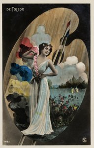 Mädchen mit einer Künstlerpalette von French Photographer