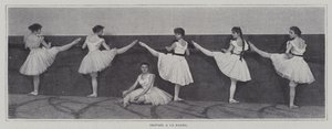 Mädchen beim Barren-Training in einer Ballettklasse von French Photographer