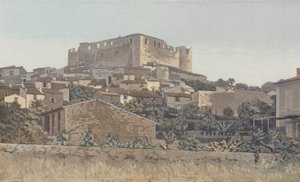 Greoulx, Ruinen der befestigten Templerburg, Südwestseite von French Photographer