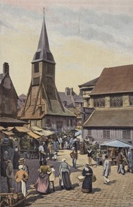 Honfleur, Der Marktplatz und die Kirche Sainte-Catherine von French Photographer
