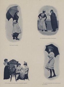 Illustration für Petites Parisiennes (d.h. junge arbeitende Mädchen in Paris) (s/w Foto) von French Photographer